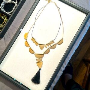 Gold metal 2strand necklace